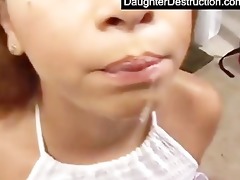 daughter face hole and bawdy cleft drilled hard